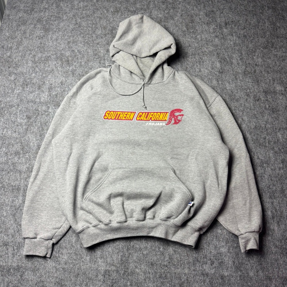 Vintage Russell Athletic USC Trojans Hoodie XL Southern California Sweatshirt